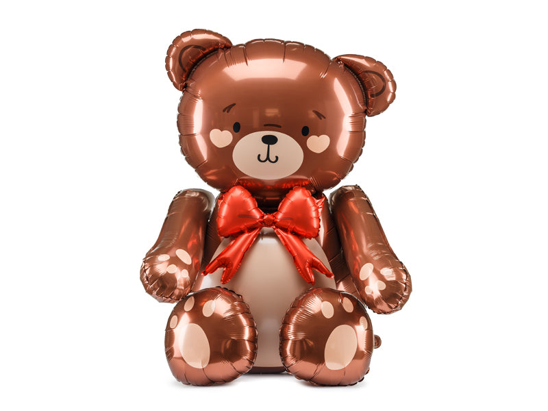 Stehender Folienballon Teddybär, 59x88cm, Mix - FeierGlanz